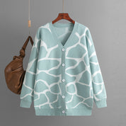 Rikke Overgaard | Jacquard-Strickjacke mit grafischem Muster in Oversize-Passform