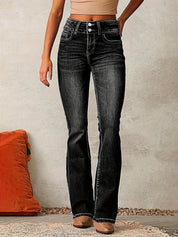 Romina Ashford | Højtaljede Flared Jeans i Long Denim til Kvinder