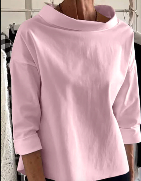 Sara Møller | Sweater med høj hals og lange ærmer