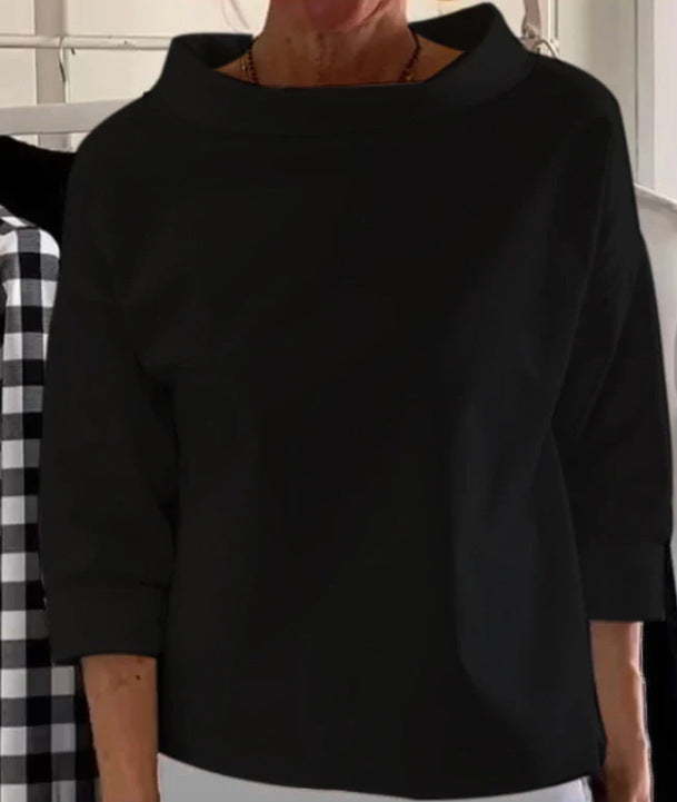 Sara Møller | Sweater med høj hals og lange ærmer