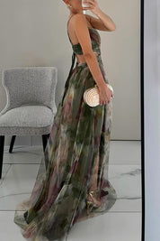Rosalba Castellani | Maxi-blomsterkjole med wrap-snit til kvinder