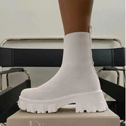 Mathilde Sørensen | Støvler i Strikket Sock-Design med Chunky Sål
