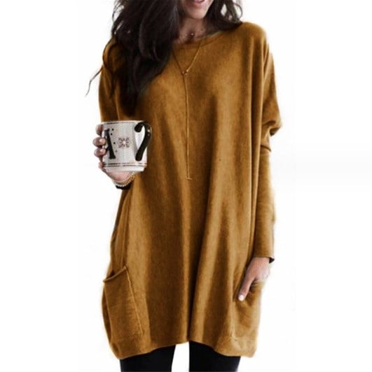Rosalind Pemberton | Oversized Tunika Sweater med Lommer