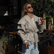 Rikke Petersen | Retro kožená bunda v oversize střihu