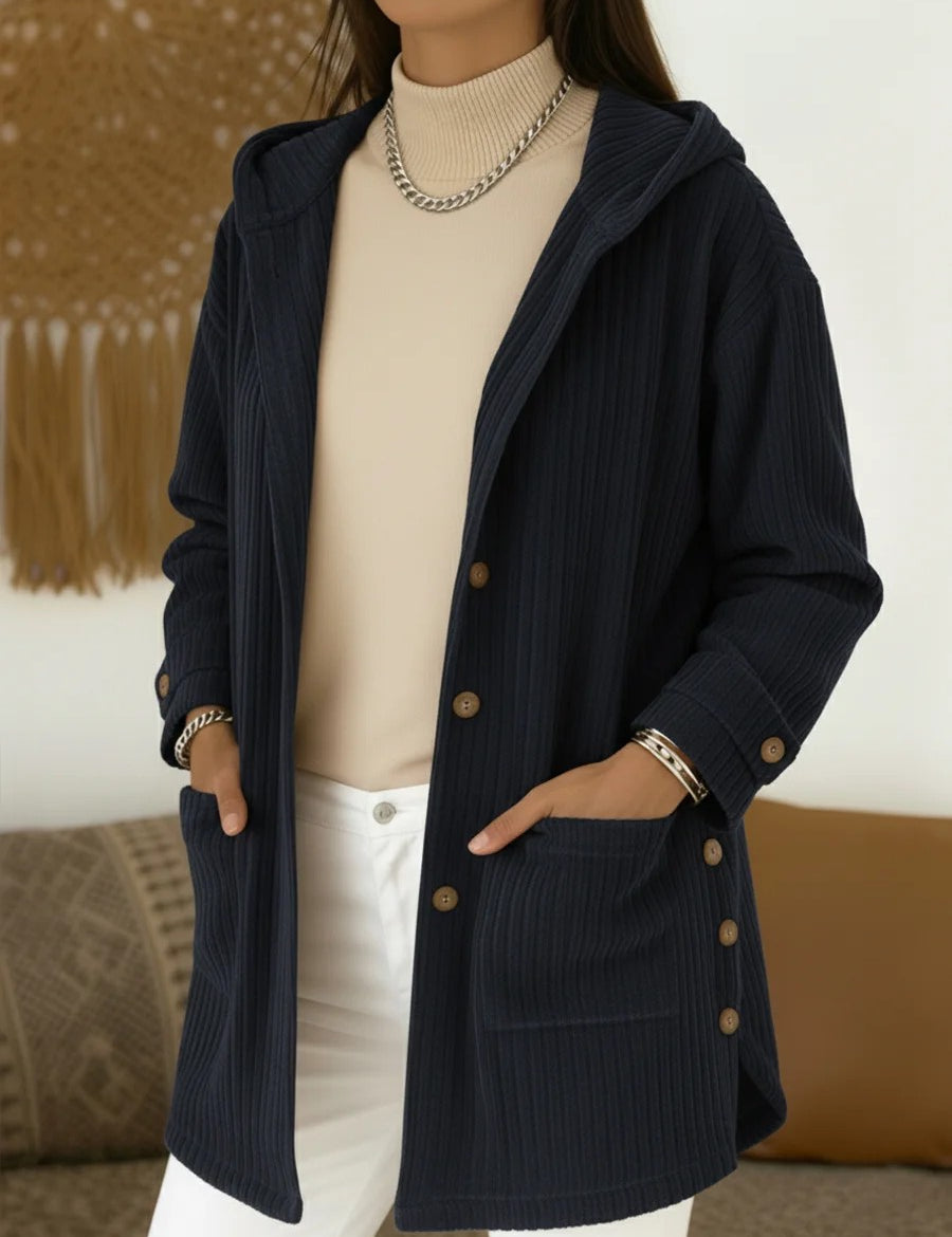 Katrine Mortensen | Hooded corduroy-jakke til kvinder