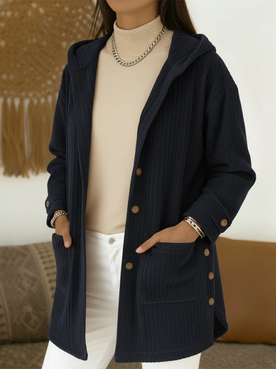Katrine Mortensen | Hooded corduroy-jakke til kvinder