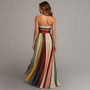 Venetia Ashcroft | Maxi-kjole med farvestriberned design