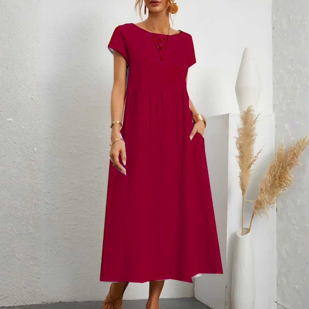 Juliette Moreau | Patchwork luksus midi kjole