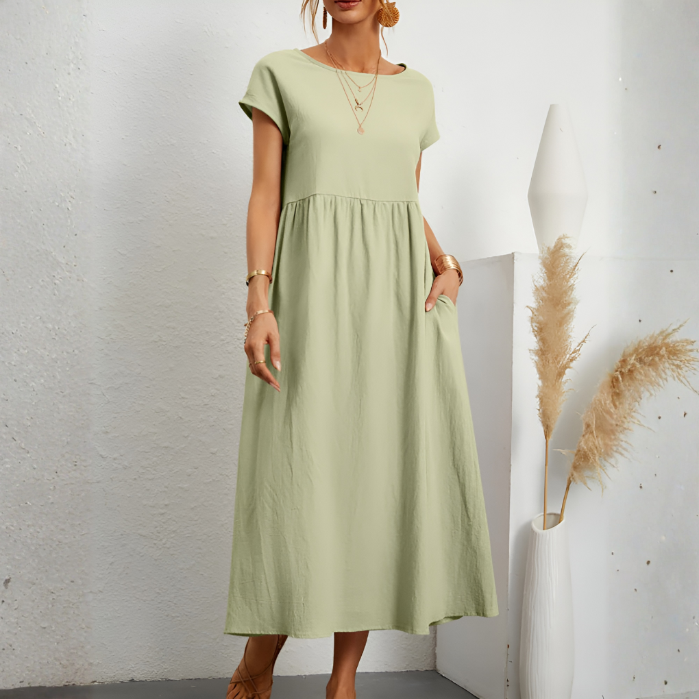 Juliette Moreau | Patchwork luksus midi kjole
