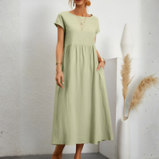 Juliette Moreau | Patchwork luksus midi kjole