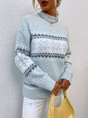 Christina Ravn | Schneeflockenpullover mit hohem Kragen
