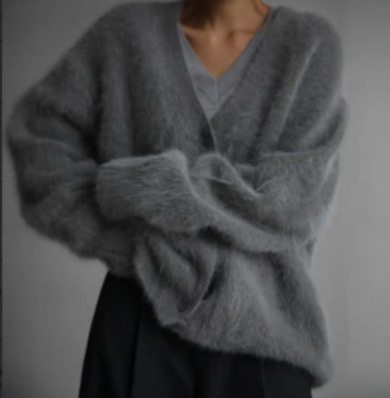 Cecilie Poulsen | Oversized kardigan z měkkého mohérového úpletu