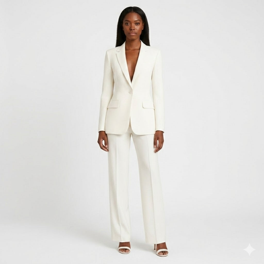Gabrielle Sinclair | Formelt jakkesæt med lang struktureret blazer til kvinder