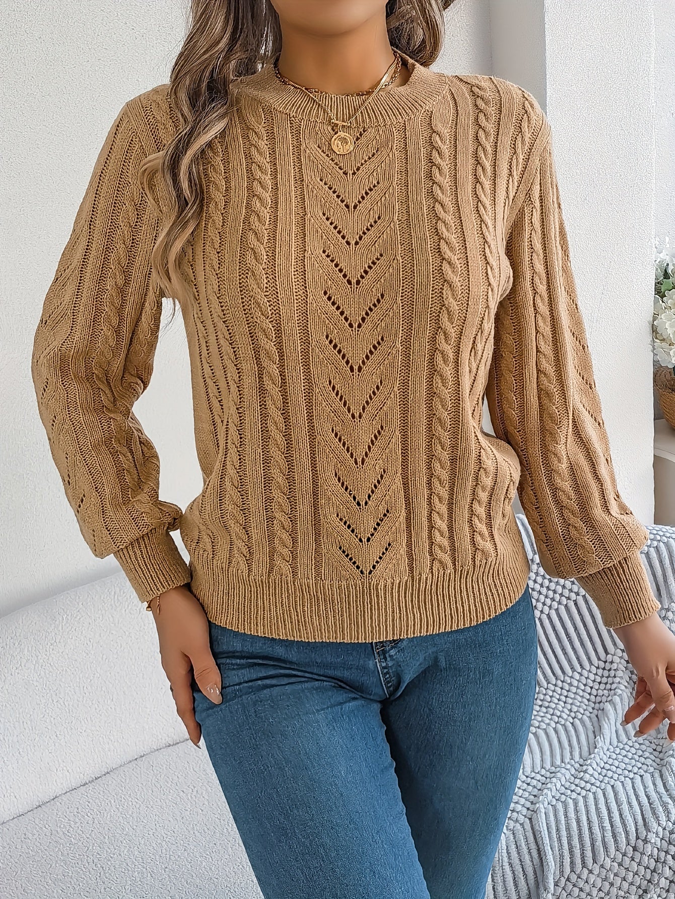 Nora Jørgensen | Cable-Knit Textured Sweater