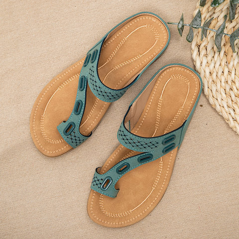 Pernille Lund | Sandaler med Flettet Rem og Flad Sål