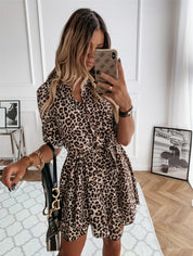 Nora Thomsen | Minišaty košilového střihu s leopardím vzorem pro ženy