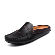 Nikolaj Friis | Loafers uden Hæl i Læder med Perforeret Design