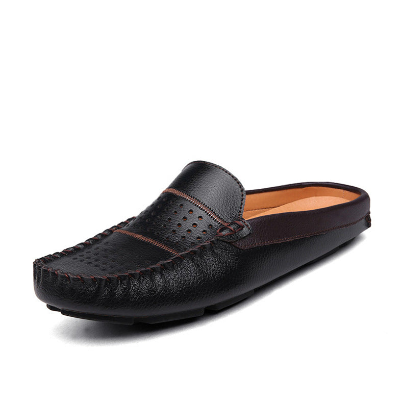 Nikolaj Friis | Loafers uden Hæl i Læder med Perforeret Design