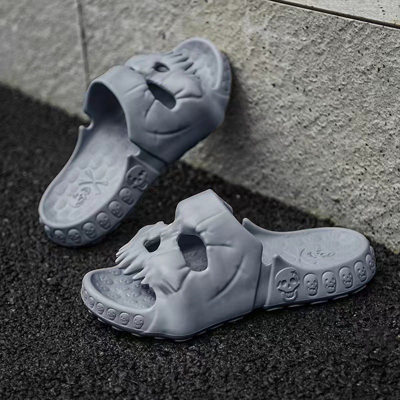 Fright Night | Skull Halloween Slippers For Women