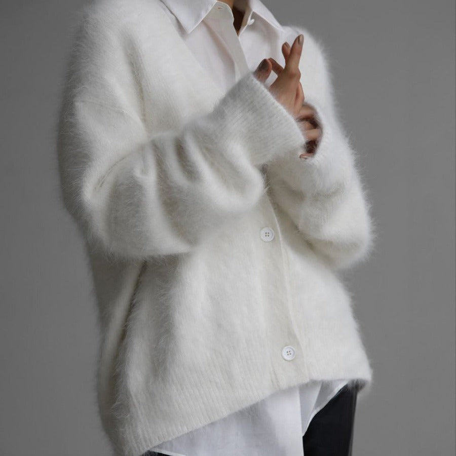 Cecilie Poulsen | Oversized kardigan z měkkého mohérového úpletu