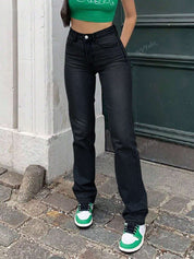 Adriana Sorensen | Højtaljede straight-leg jeans i lys vask