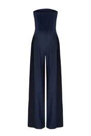 Lucienne Bellamy | Stropløs Jumpsuit i Marineblå