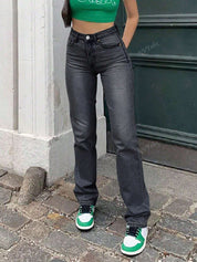 Adriana Sorensen | Højtaljede straight-leg jeans i lys vask