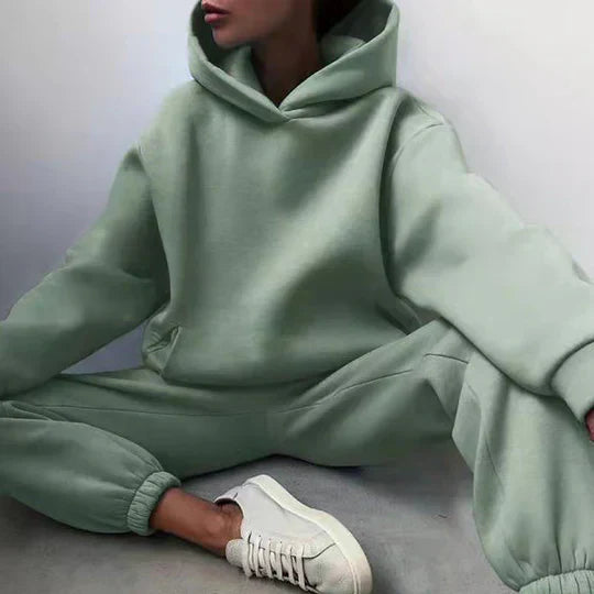 Lena Holst | Cropped Hoodie Set in Black for Women