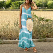 Iris Vanderbilt | Maxi-kjole med tie-dye mønster og justerbare stropper