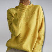 Sienna Malmström | Blød Cashmere Rullekravesweater i Beige