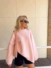 Lena Cardinale | Crewneck Pullover i Blød Bomuld – Klassisk Komfort