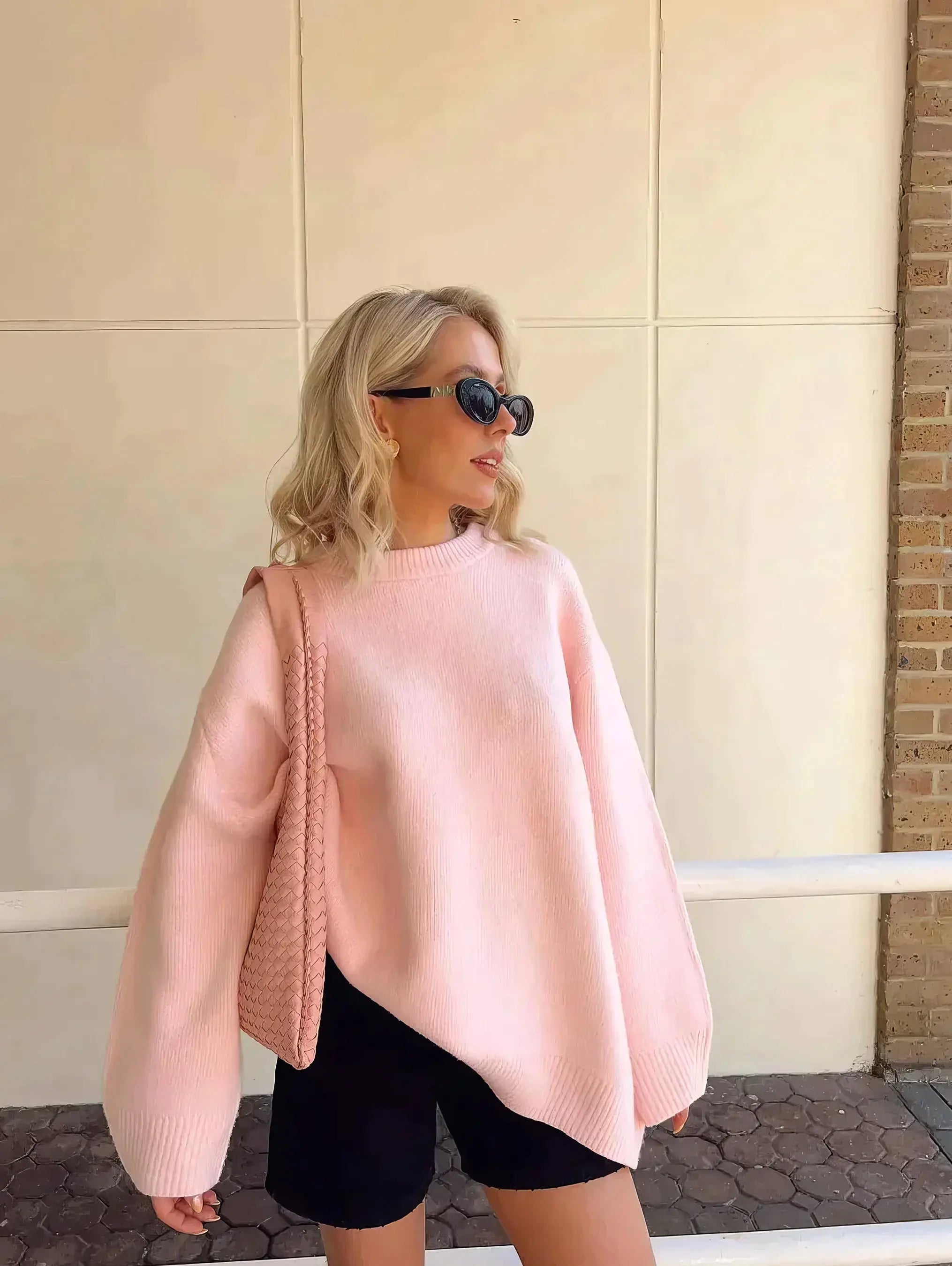 Lena Cardinale | Crewneck Pullover i Blød Bomuld – Klassisk Komfort