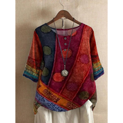 Rosalia Castellani | Boheme Sommertop med farverigt patchwork-design