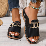 Sophie Laurent | Flade sandaler med elegant spænde