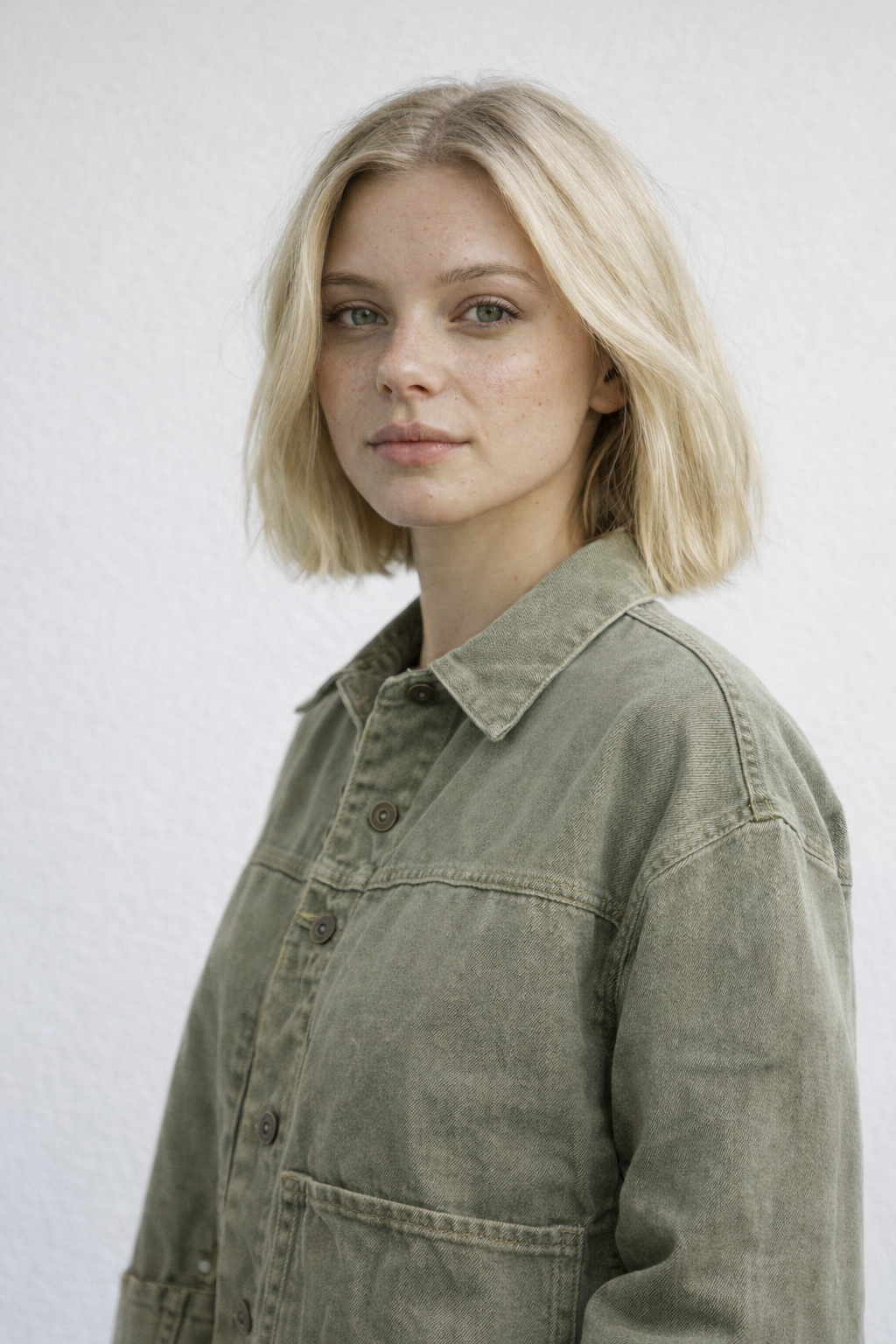 Sanne Kjeldgaard | Oliven Denimjakke til kvinder