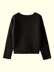 Malin Berggren | Oversized Striksweater med Rund Hals