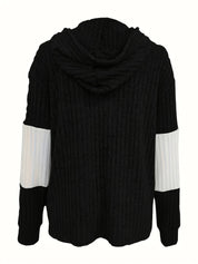 Solveig Kragh | Structured Colour-Block Hooded Jacket