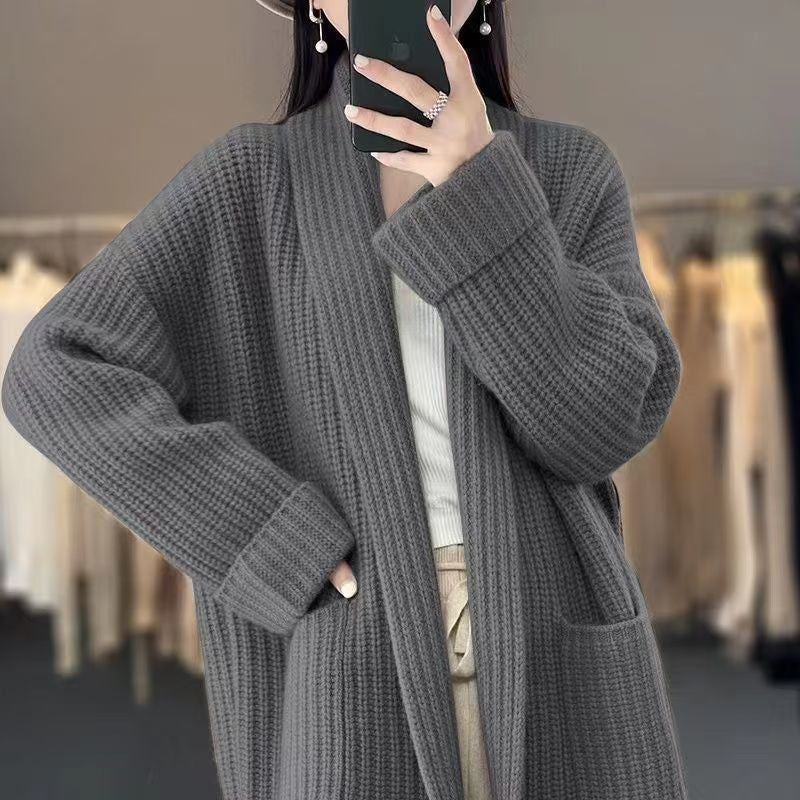 Karla Lindholm | Oversized cardigan i chunky strik til kvinder