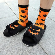 Ghoulish Grin | Dýňové halloweenské pantofle pro ženy