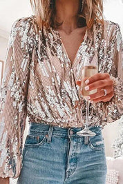 Annika Valkyrie | Glitterbluse med lang ærme til kvinder