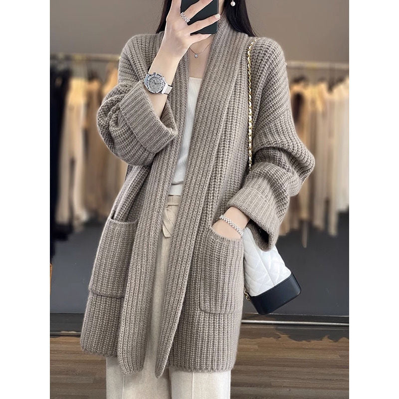 Karla Lindholm | Oversized cardigan i chunky strik til kvinder