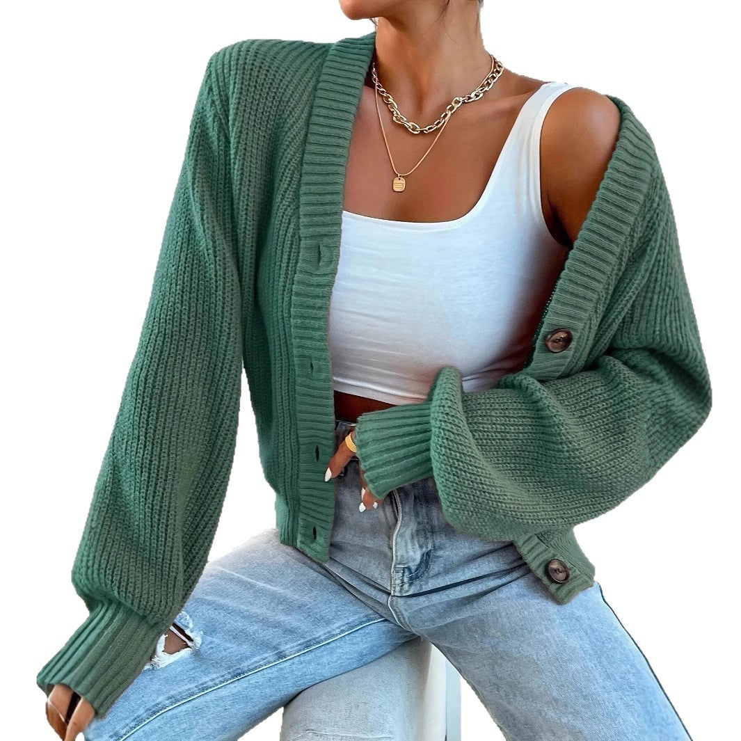 Nora Kjeldsen | Oversized Knitted Cardigan in Green