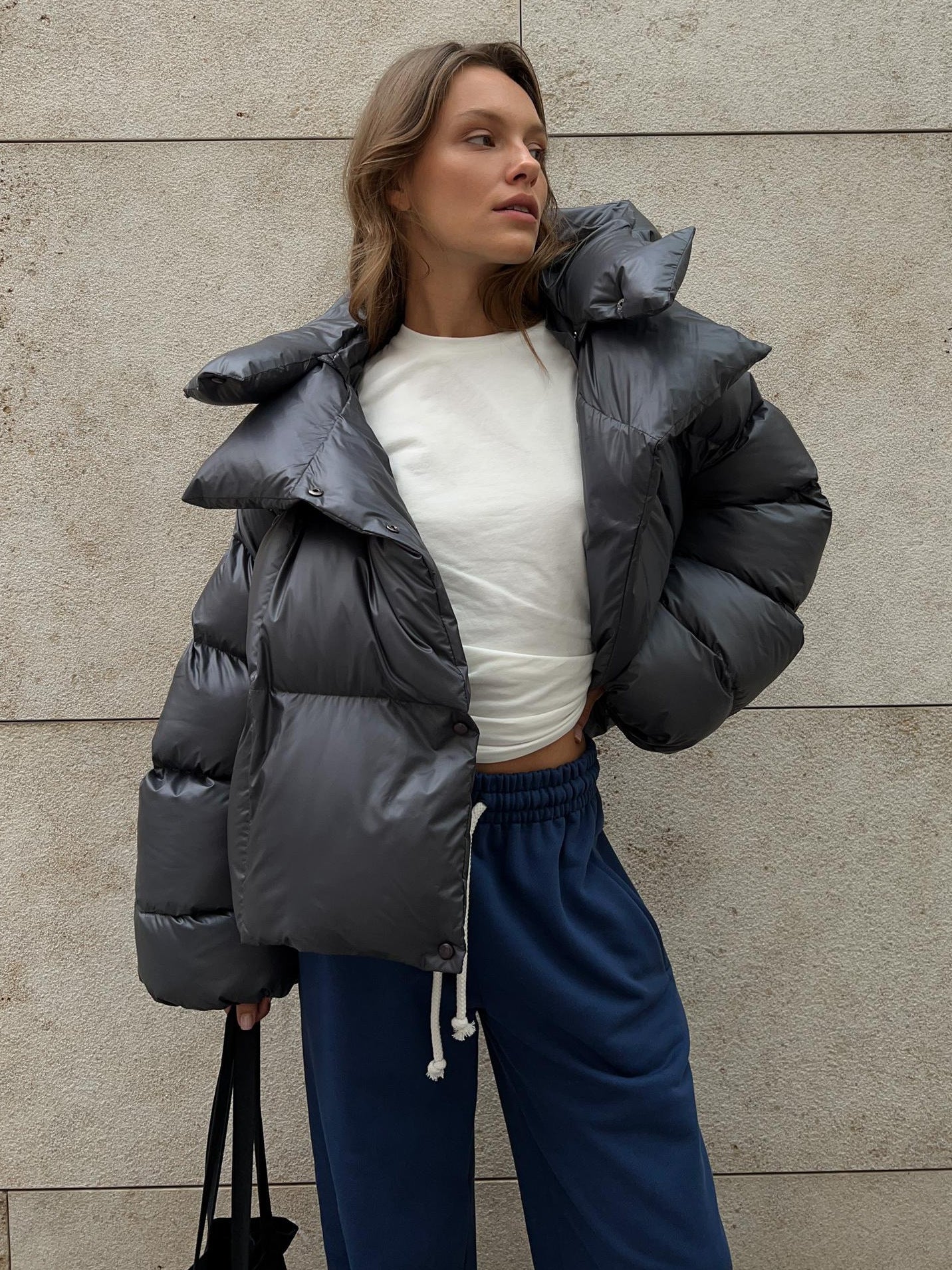 Maja Jensen | Pufferjakke i vatteret oversize-design