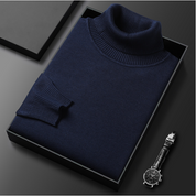 Nicolai Bergstrøm | Rollkragenpullover aus petrolblauem Strick