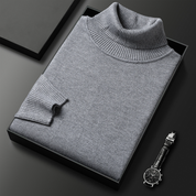 Nicolai Bergstrøm | Rollkragenpullover aus petrolblauem Strick