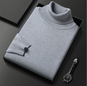 Nicolai Bergstrøm | Rollkragenpullover aus petrolblauem Strick