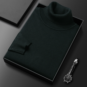 Nicolai Bergstrøm | Rollkragenpullover aus petrolblauem Strick
