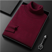 Nicolai Bergstrøm | Rollkragenpullover aus petrolblauem Strick