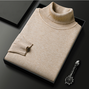 Nicolai Bergstrøm | Rollkragenpullover aus petrolblauem Strick