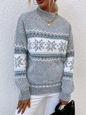 Christina Ravn | Schneeflockenpullover mit hohem Kragen